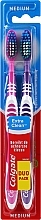 Expert Cleaning Set, medium, purple - Colgate Expert Cleaning Medium Toothbrush — photo N1