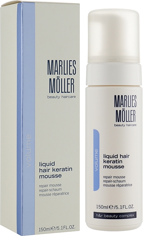 Repairing Hair Mousse "Liquid Keratin" - Marlies Moller Volume Liquid Hair Keratin Mousse — photo N4