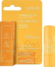 Fragrances, Perfumes, Cosmetics Lip Balm with Carrot Oil - Floslek Prebiotic Lip Balm Carrot Oil