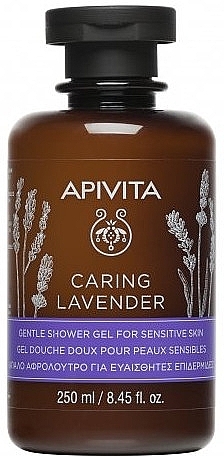 Sensitive Skin Shower Gel with Essential Oils "Lavender" - Apivita Caring Lavender Shower Gel For Sensitive Skin — photo N1