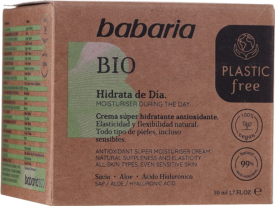 Day Face Cream - Babaria Bio Crema Moisturiser During The Day — photo N1