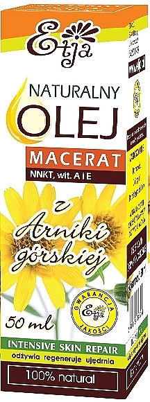 Natural Mountain Arnica Macerate Oil - Etja Natural Arnica Oil — photo N1