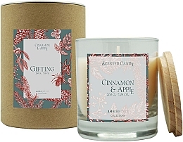 Fragrances, Perfumes, Cosmetics Cinnamon & Apple Scented Candle - Ambientair Gifting Scented Candle