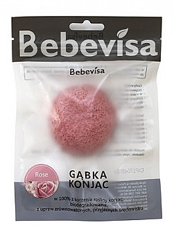 Cleansing Sponge "Rose" - Bebevisa Konjac Sponge — photo N1