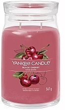 Scented Candle in Jar 'Black Cherry', 2 wicks - Yankee Candle Singnature — photo N2