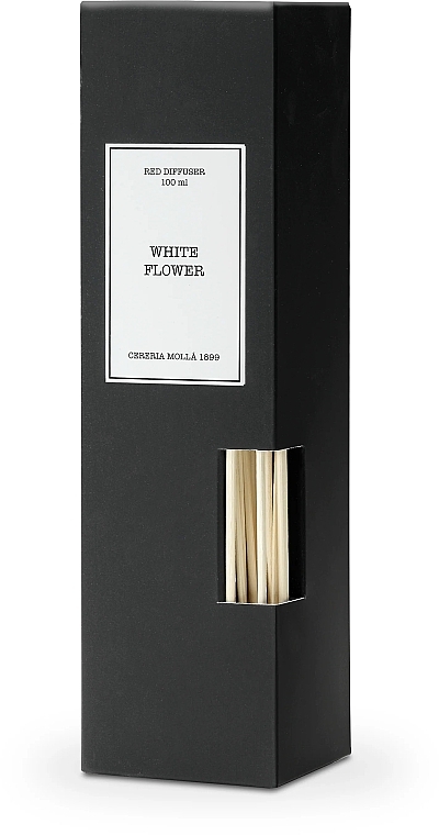 White Flowers Fragrance Diffuser - Cereria Molla White Flowers Reed Diffuser — photo N2