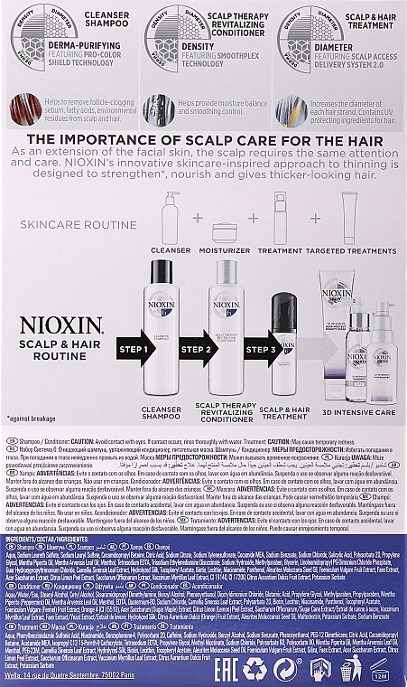 Set - Nioxin Hair System 6 Kit (shm/150ml + cond/150ml + treat/40ml) — photo N3