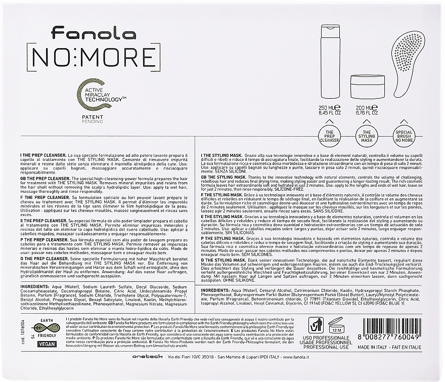 Set - Fanola No More (shm/250ml + mask/200ml + brush) — photo N3