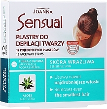 Fragrances, Perfumes, Cosmetics Depilatory Wax Face Strips with Aloe Extract - Joanna Sensual Depilatory Face Strips