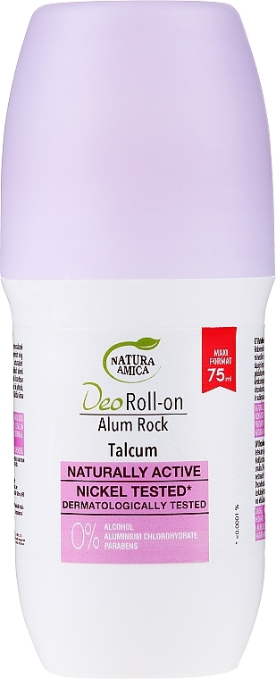 Deodorant - Natura Amica Roll-On Deodorant Alum Rock Talcum — photo N1