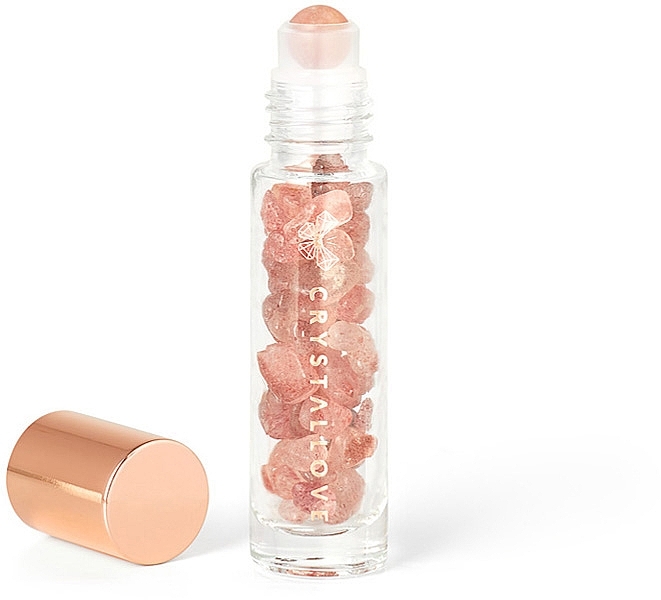 Strawberry Quartz Crystal Bottle for Oil, 10 ml - Crystallove Strawberry Guartz Oil Bottle — photo N3