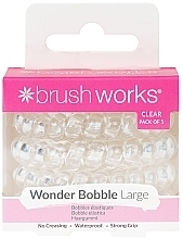 Fragrances, Perfumes, Cosmetics Hair Ties, transparent, 5 pcs - Brushworks Wonder Bobble Large Clear