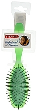 Fragrances, Perfumes, Cosmetics 9-Row Massage Hair Brush, green - Titania