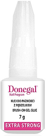 Fake Nails Glue - Donegal Brush-On Gel Glue Extra Strong — photo N1