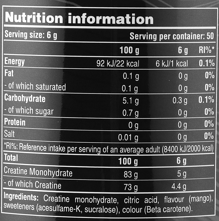 Creatine Monohydrate Powder, mango - PureGold Creatine Monohydrate Mango — photo N2