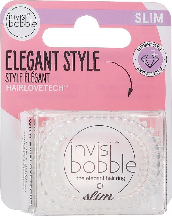Hair Ring - Invisibobble Slim Crystal Clear — photo N1
