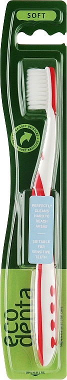 Soft Toothbrush, red - Ecodenta Soft Toothbrush — photo N1