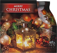 Candle i - Admit Candle In Glass Cover Christmas Lantern — photo N2