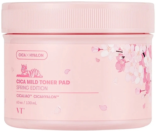 Face Toner Pads - VT Cosmetics Cica Mild Toner Pad Spring Edition — photo N1