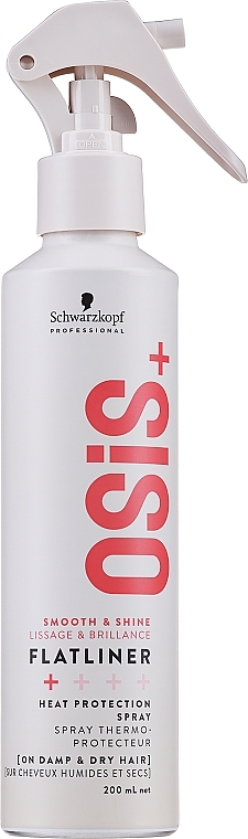 Heat Protective Hair Spray - Schwarzkopf Professional Osis+ Flatliner Heat Protection Spray — photo N1