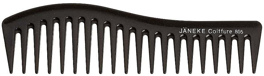 Wavy Comb for Gel Application, 18 cm, black - Janeke Professional Wavy Comb For Gel Application — photo N1