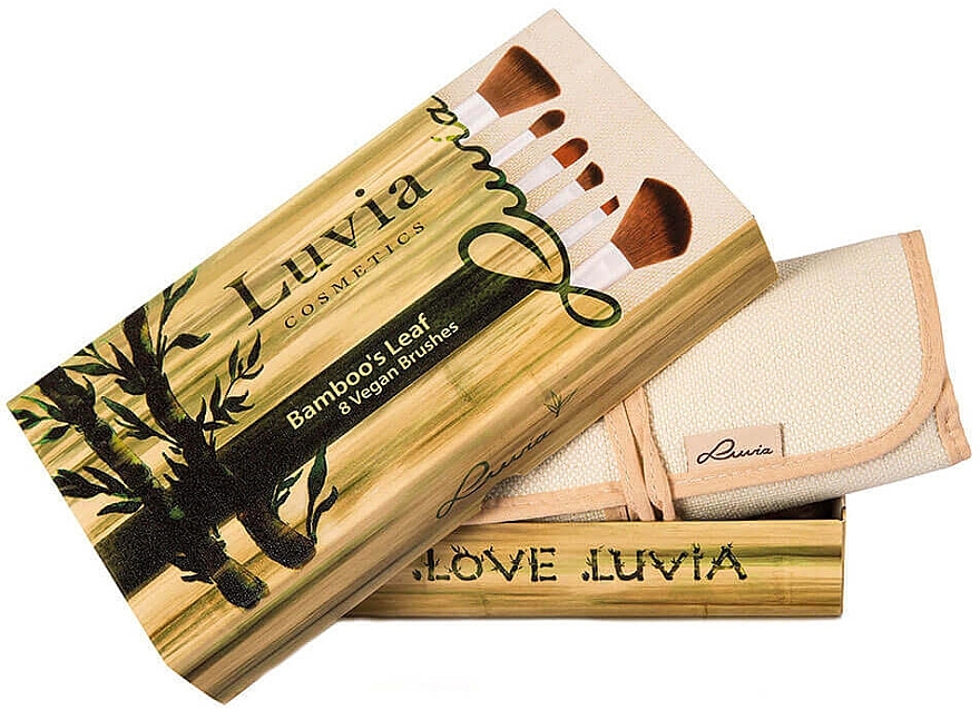 Makeup Brush Set, 8 pcs - Luvia Cosmetics Bamboo’s Leaf Brush Set — photo N2