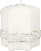 Fragrances, Perfumes, Cosmetics Decorative Candle, white, 9x10cm - Artman Crystal Pearl Candle