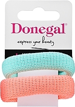 Fragrances, Perfumes, Cosmetics Hair Ties 2 pcs., FA-5681, peach + mint - Donegal