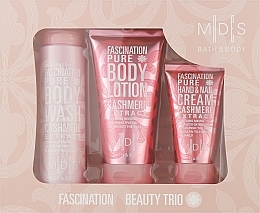 Fragrances, Perfumes, Cosmetics Set "Pure Beauty Fascination" - Mades Cosmetics M|D|S Baty & Body Fascination Pure Beauty Trio ( b/wash/200ml + b/milk/150ml + h/cr/75ml )