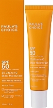 Fragrances, Perfumes, Cosmetics Moisturizing Sunscreen - Paula's Choice 5% Vitamin C Sheer Moisturizer SPF 50