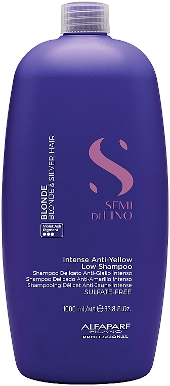 Light and Bleached Hair Shampoo - AlfaParf Milano Semi Di Lino Blonde Intense Anti-Yellow Low Shampoo — photo N1