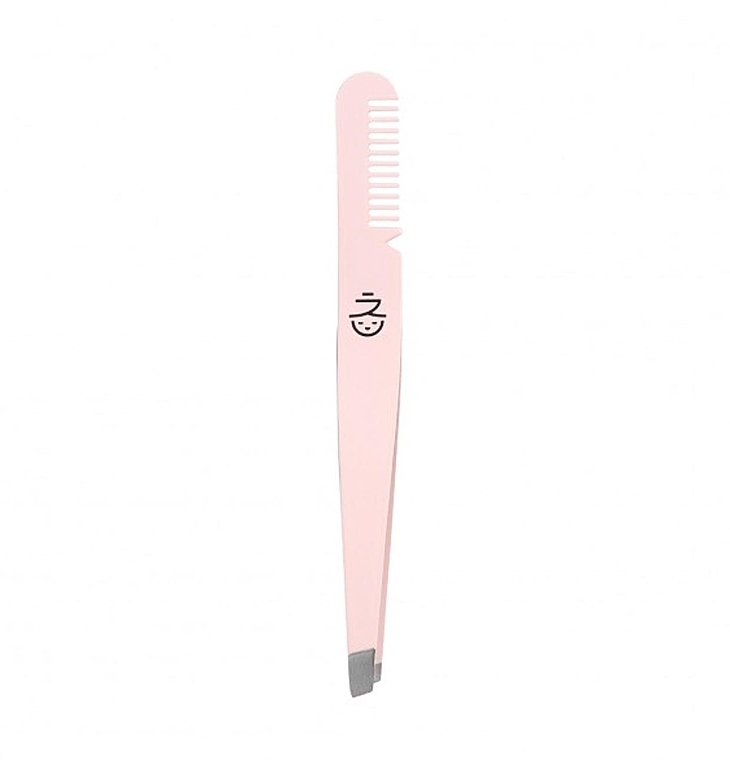 Brow Tweezers - Miin Korean Cosmetics Eyebrow Tweezer With Comb — photo N1