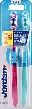 Toothbrush Soft, purple+green - Jordan Target Teeth Toothbrush  — photo N4