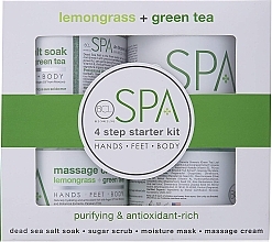 Fragrances, Perfumes, Cosmetics Set - BCL SPA 4 Step Starter Kit Lemongrass Green Tea (scr/454g + salt/454g + mask/473ml + cr/473ml)