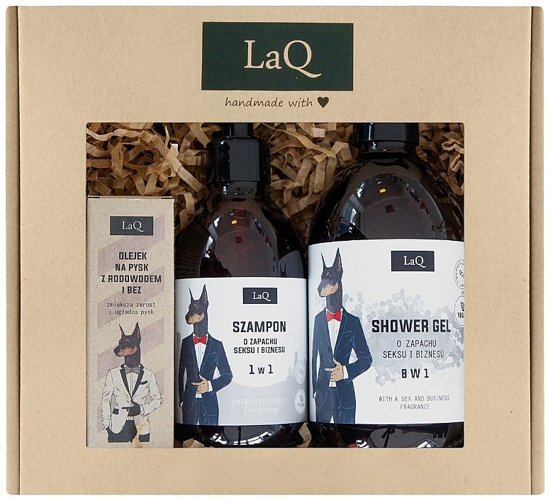 Set - LaQ Doberman (sh/gel/500ml + shmp/300ml + oil/30ml) — photo N1