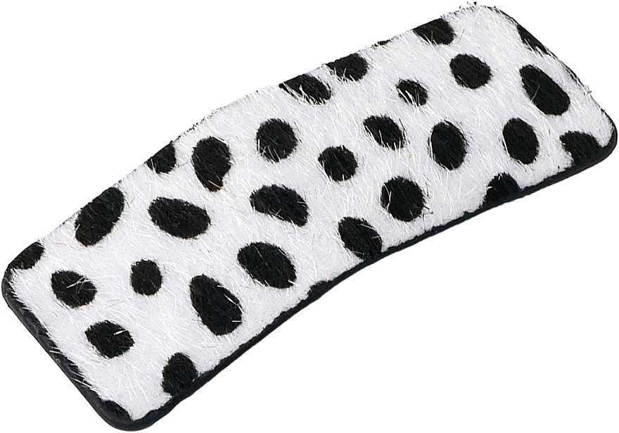 Fur Hair Clip, white leopard - Lolita Accessories — photo N3