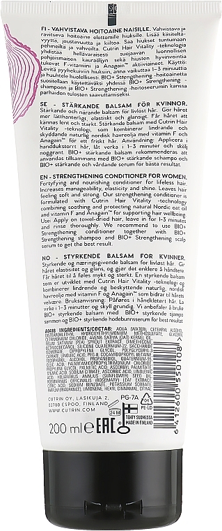 Strengthening Conditioner - Cutrin Bio+ Strengthening Conditioner — photo N2