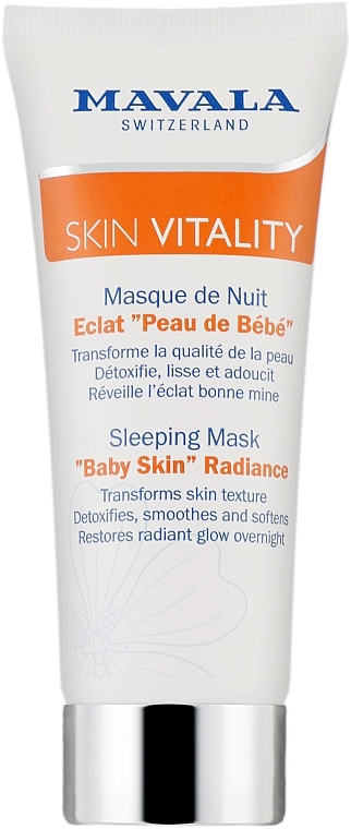 Night Skin Radiance Mask - Mavala Vitality Sleeping Mask Baby Skin Radiance — photo N1