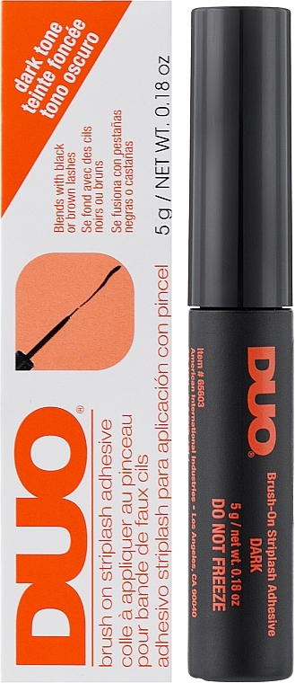 Black Eyelash Adhesive - Duo Brush-On Striplash Adhesive Dark — photo N2