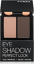 Compact Eyeshadows, double - Pudra Cosmetics Eye Shadow — photo N1