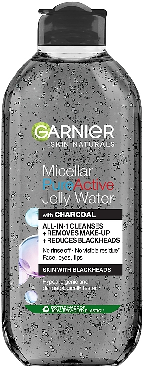 Face Cleansing Charcoal Gel Water for Blackhead-Prone Skin - Garnier Skin Naturals Pure Active — photo N1