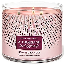 Fragrances, Perfumes, Cosmetics Scented Candle 'Thousand Wishes', 3 wicks - Bath and Body Works A Thousand Wishes Scented Candle