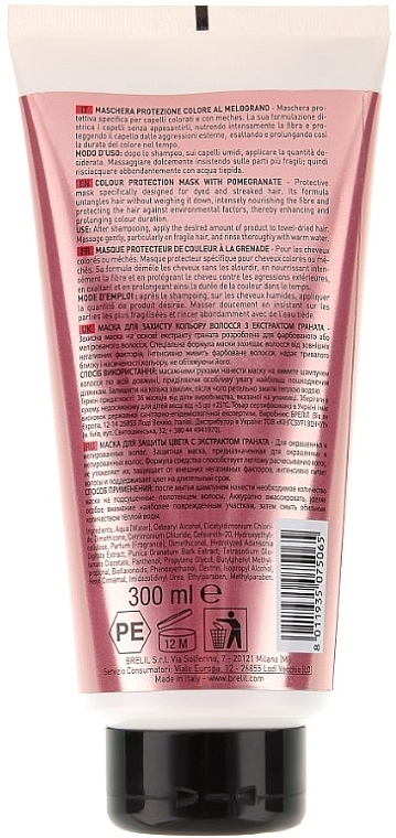 Hair Color Protection Pomegranate Mask - Brelil Professional Numero Colour Protection Mask — photo N2