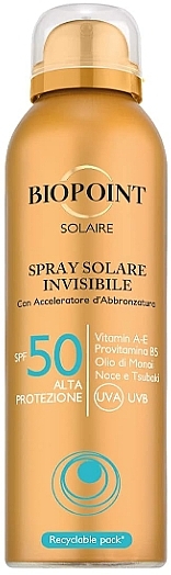 Sun Face Spray SPF50 - Biopoint Solaire Invisible Sun Spray SPF 50 — photo N1
