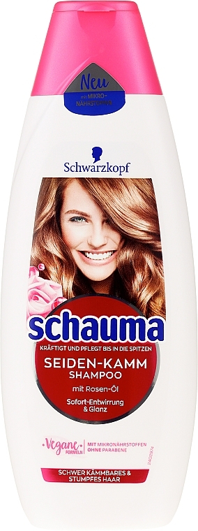 Unruly Hair Shampoo - Schwarzkopf Schauma Silk Comb Shampoo — photo N1