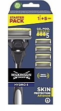 Fragrances, Perfumes, Cosmetics Men's Razor with 5 Replacement Cartridges - Wilkinson Sword Hydro 5 Skin Protection Advanced