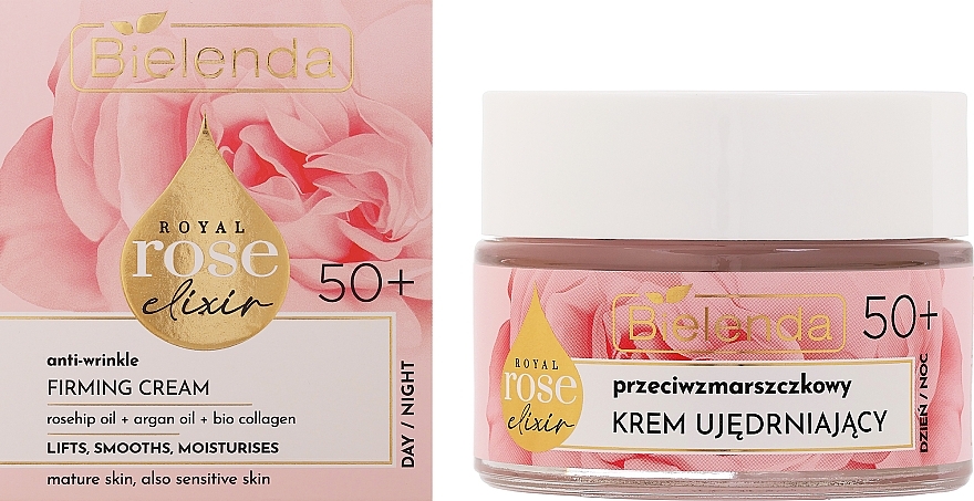 Firming Face Cream 50+ - Bielenda Royal Rose Elixir Face Cream — photo N2