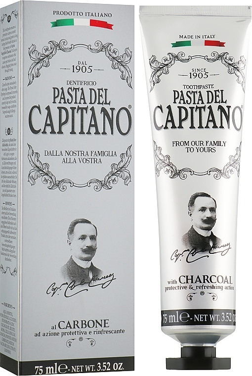 Charcoal Toothpaste - Pasta Del Capitano Charcoal — photo N1