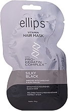 Hair Mask "Silk Night" with Pro-Keratin Complex - Ellips Vitamin Hair Mask Silky Black — photo N1