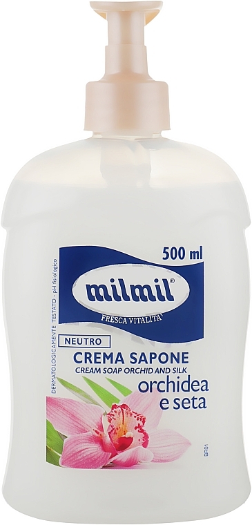 Liquid Cream Soap "Orchid & Silk", with dispenser - Mil Mil — photo N1